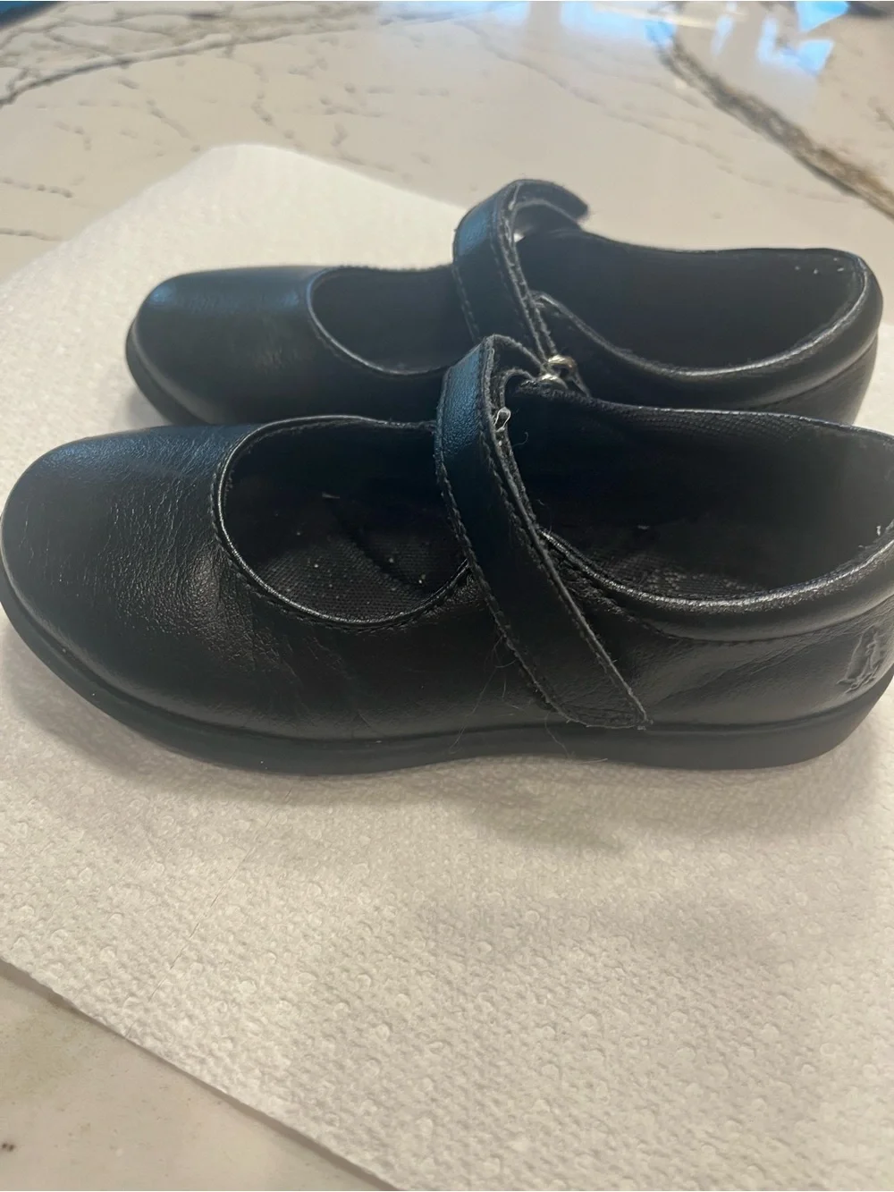 Hush Puppy Girls Black Mary Jane School Shoes 10.5